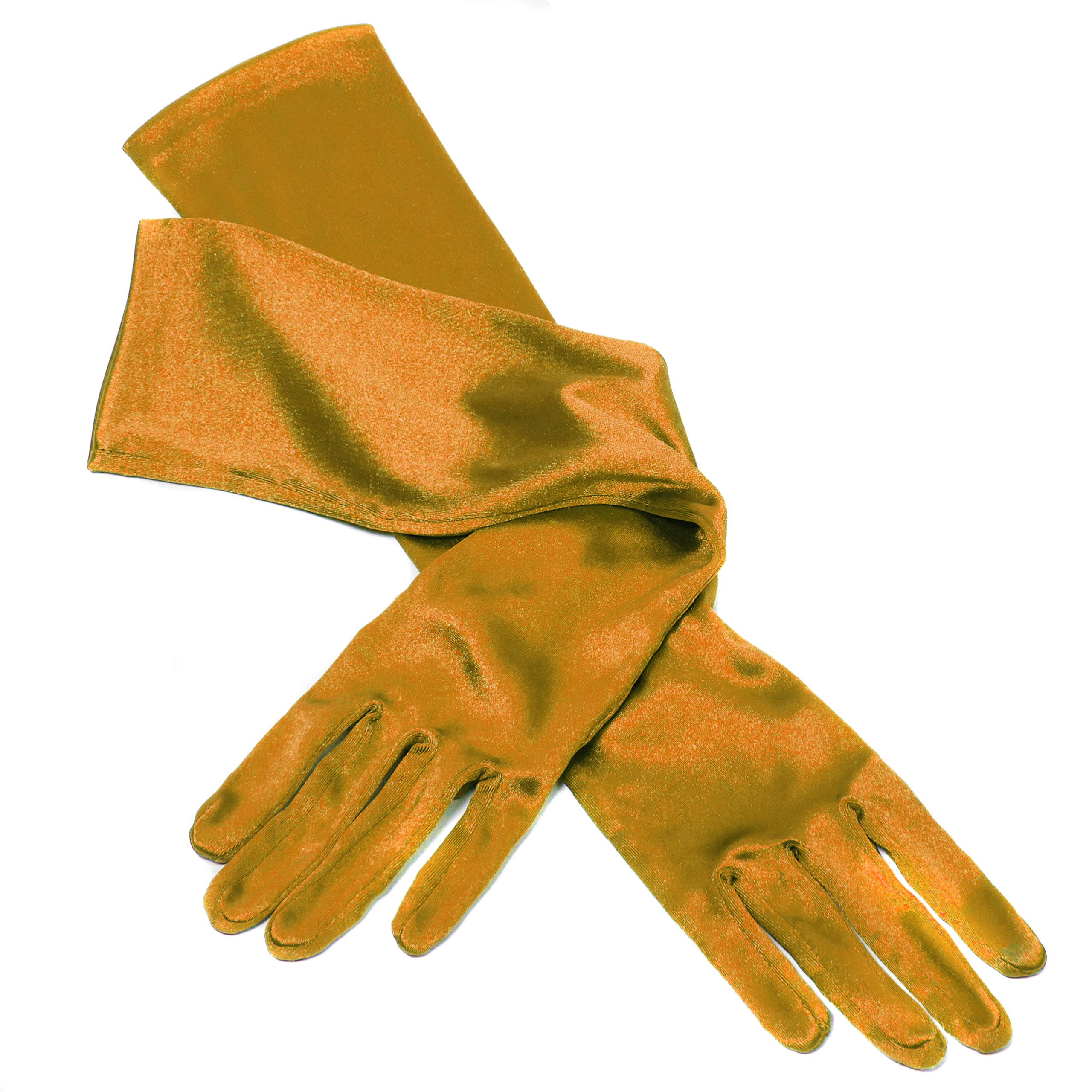 Handschoenen Satijn 48cm Goud