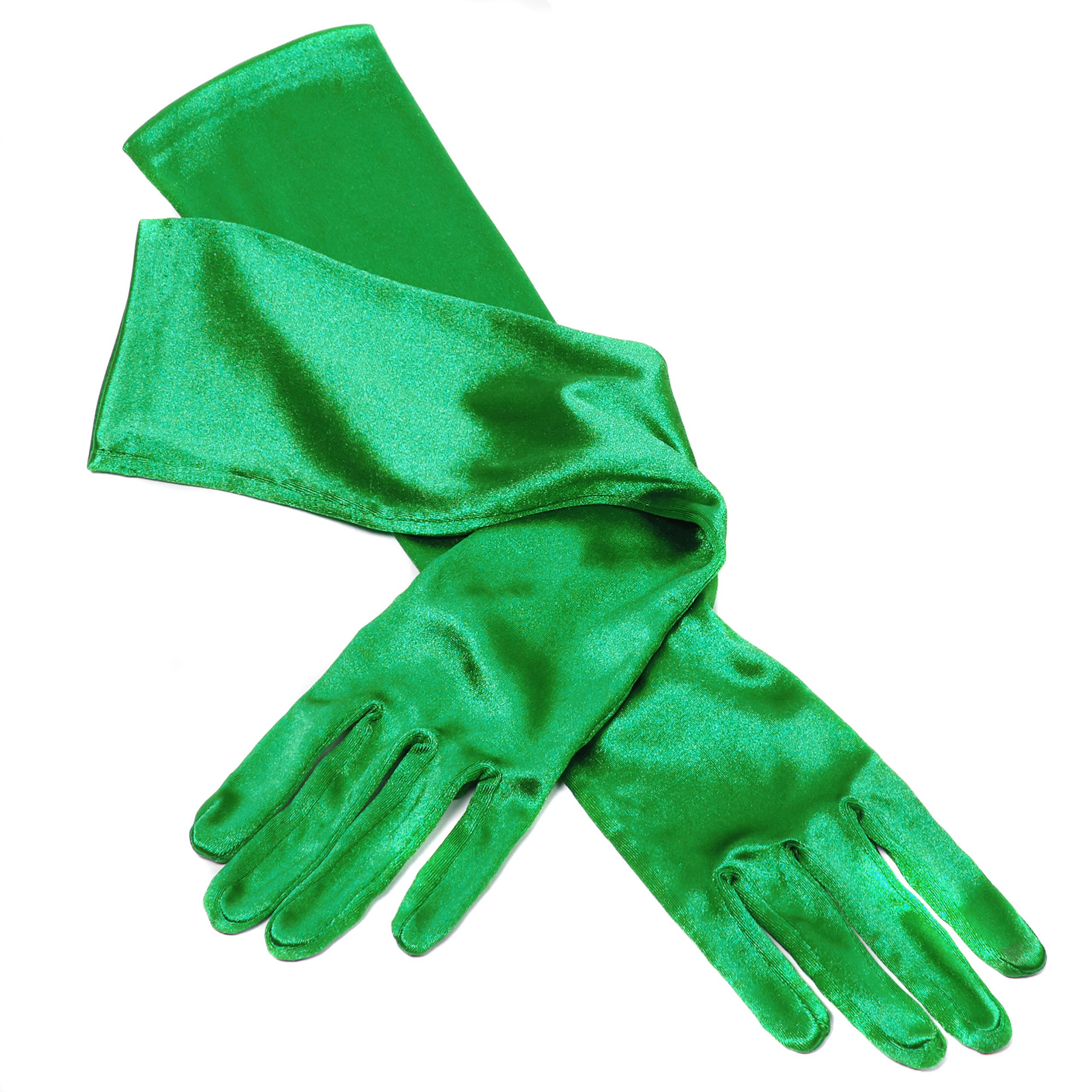 Handschoenen Satijn 48cm Groen