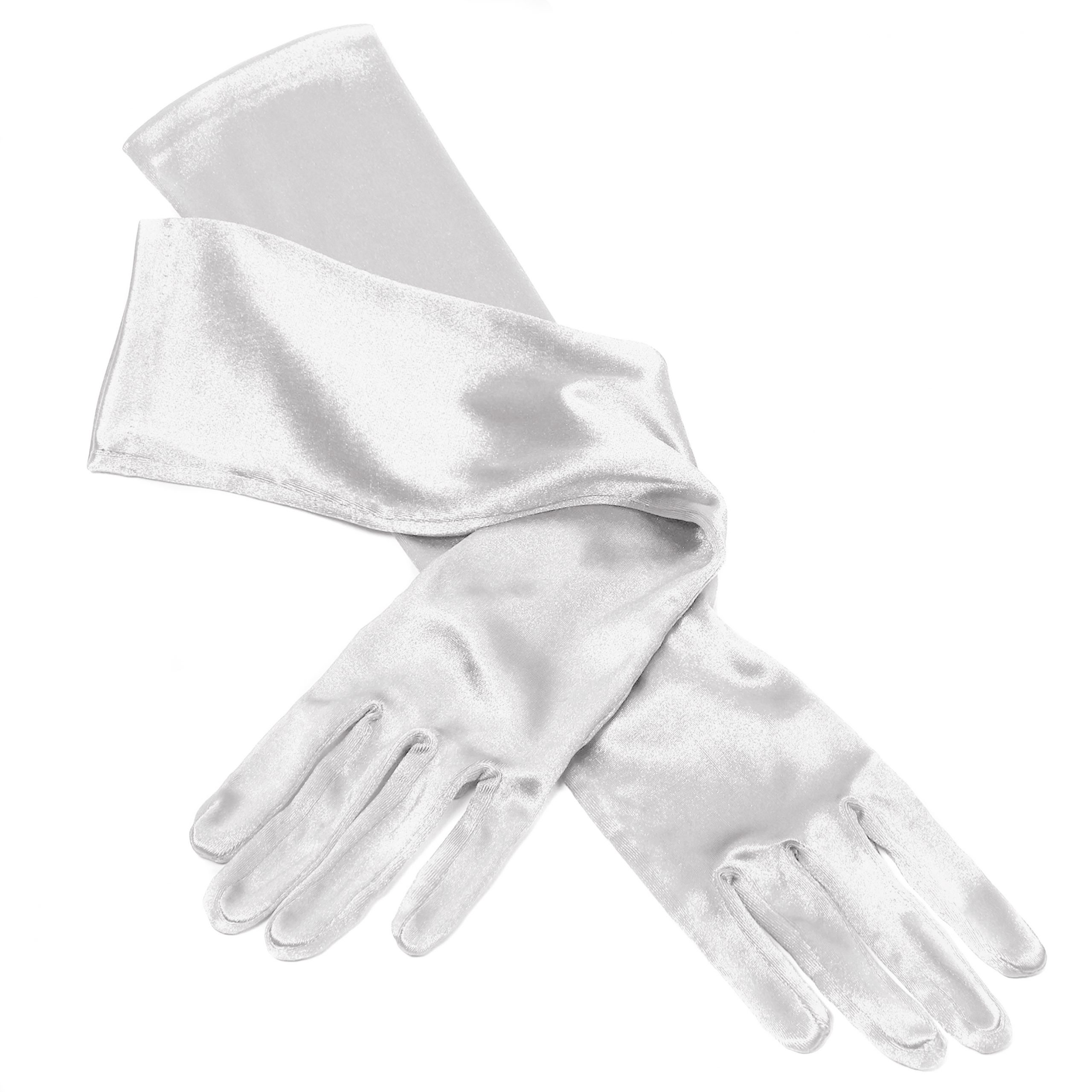 Handschoenen Satijn 48cm Wit