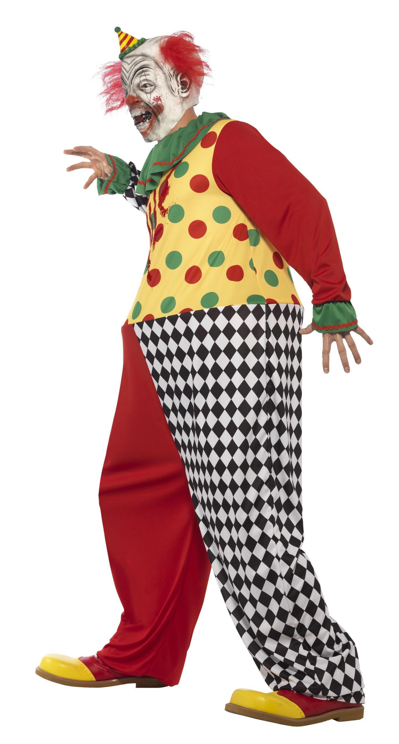Клоун ада. Клоун Пигги. Костюм зловещего шута 54-56. Смешной мужик клоун в юбке.