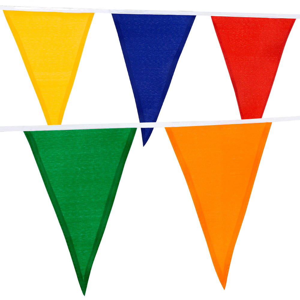10m Stoffen Vlaggenlijn Uni Multicolor