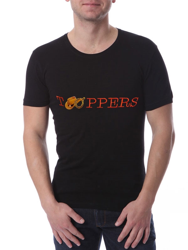 T-Shirt Zwart/Grijs TOPPERS Heren Mt.L