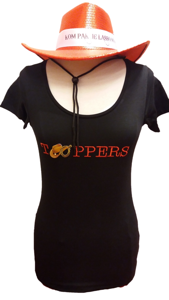 T-Shirt Zwart/Grijs TOPPERS Heren Mt.L