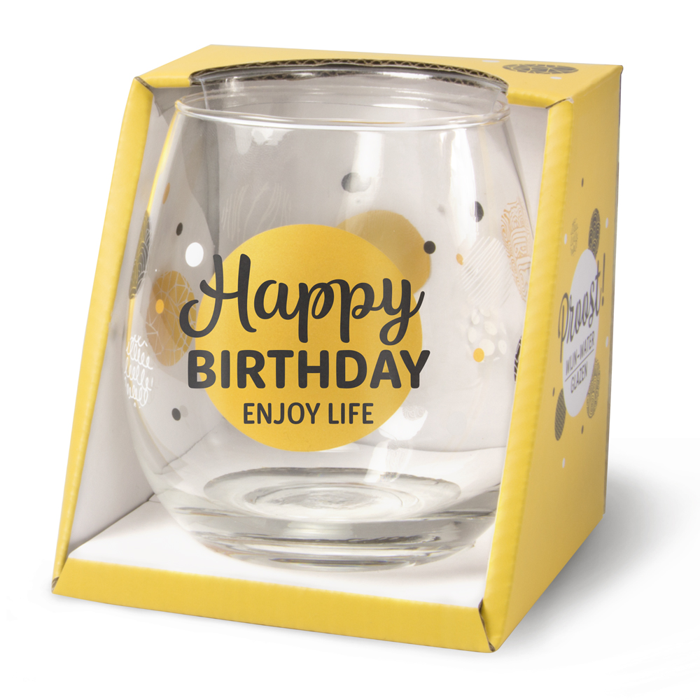 Waterglas Happy Birthday