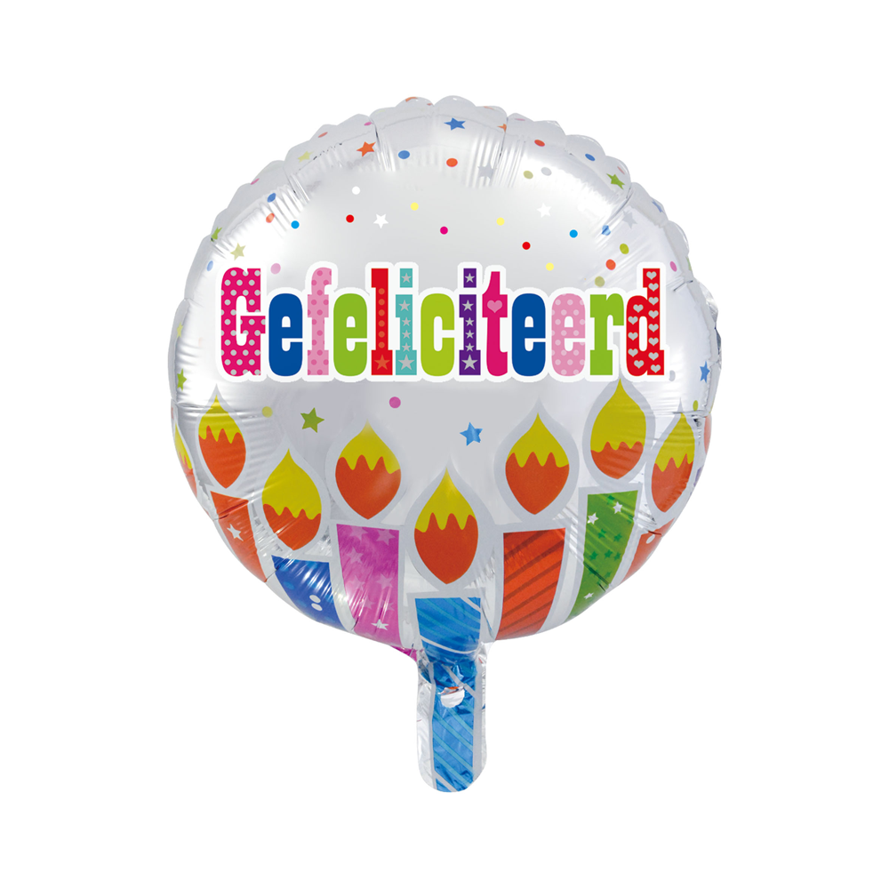 Folieballon Gefeliciteerd Kaarsen 46cm