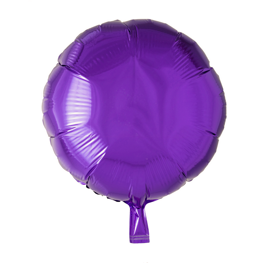 Folieballon Rond Uni Paars 46cm