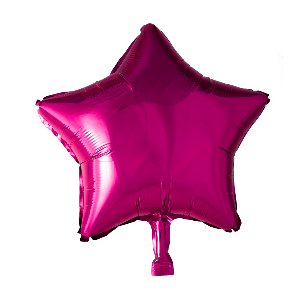 Folieballon Ster Uni Roze 46cm