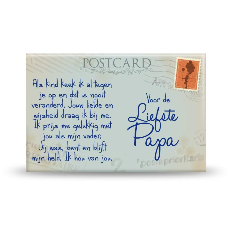 Magneet Liefste Papa Postkaart