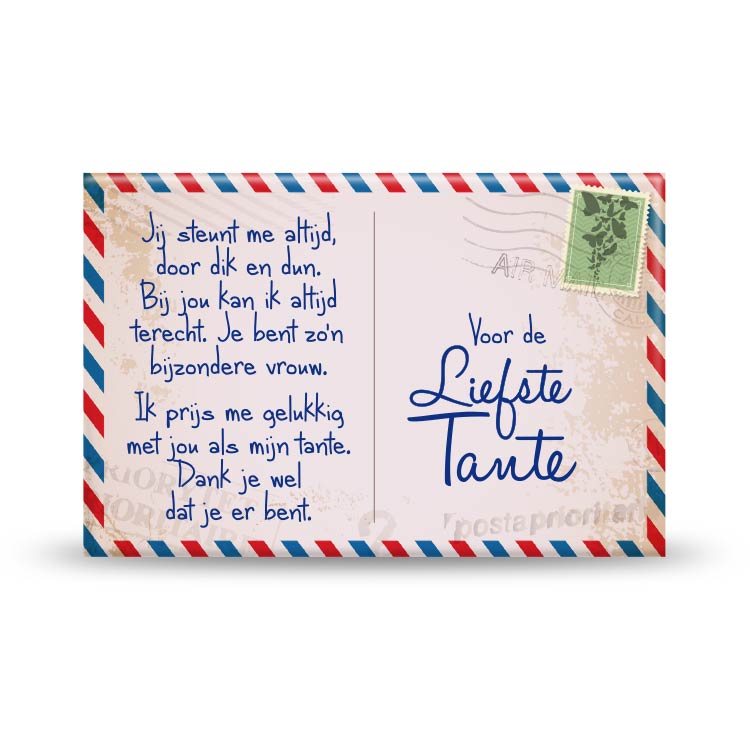 Magneet Tante Postkaart