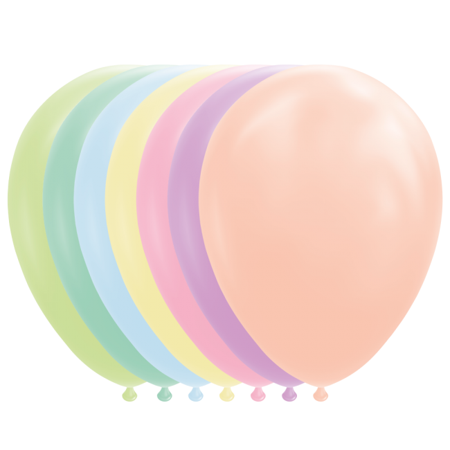 10st Pastel Ballonnen 12" Assorti Macaron