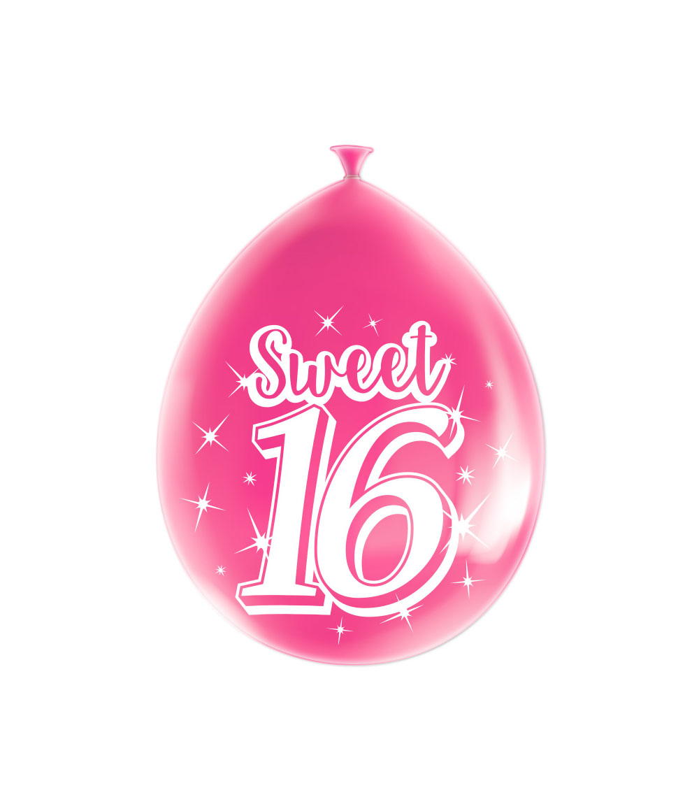 8st Ballonnen Sweet 16 12"