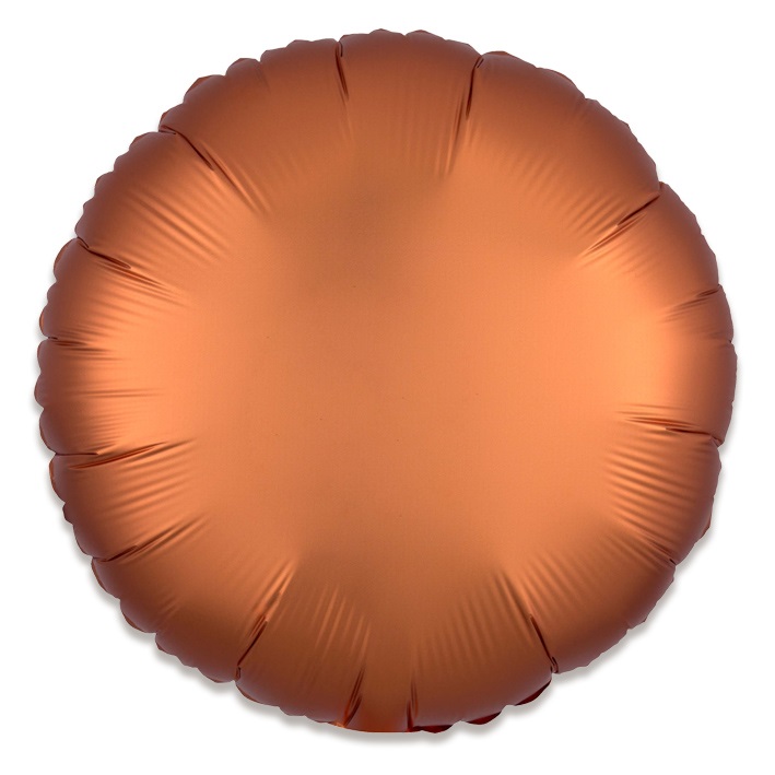 Folieballon Rond Uni Oranje Mat 43cm