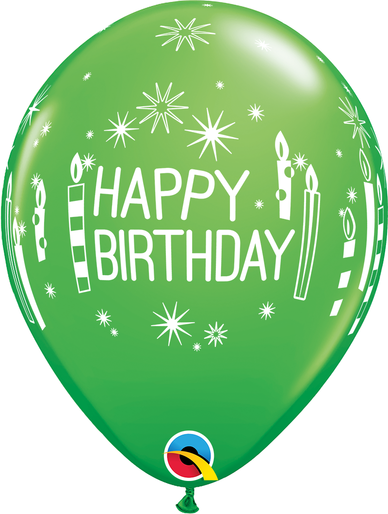 5st Helium Ballonnen H.Birthday Kaarsjes 11"