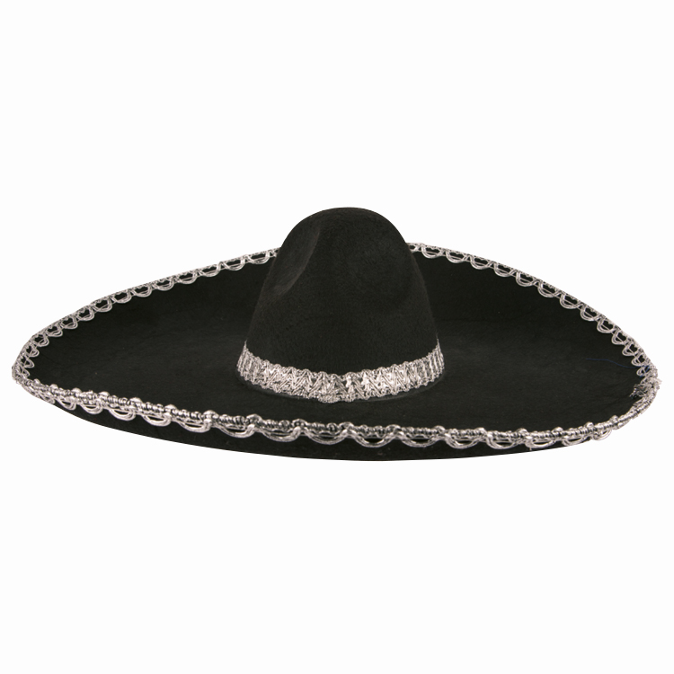 Mexicaanse Hoed/Sombrero Vilt Zwart
