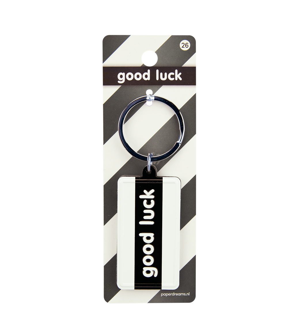 Sleutelhanger Black&White "Good Luck"
