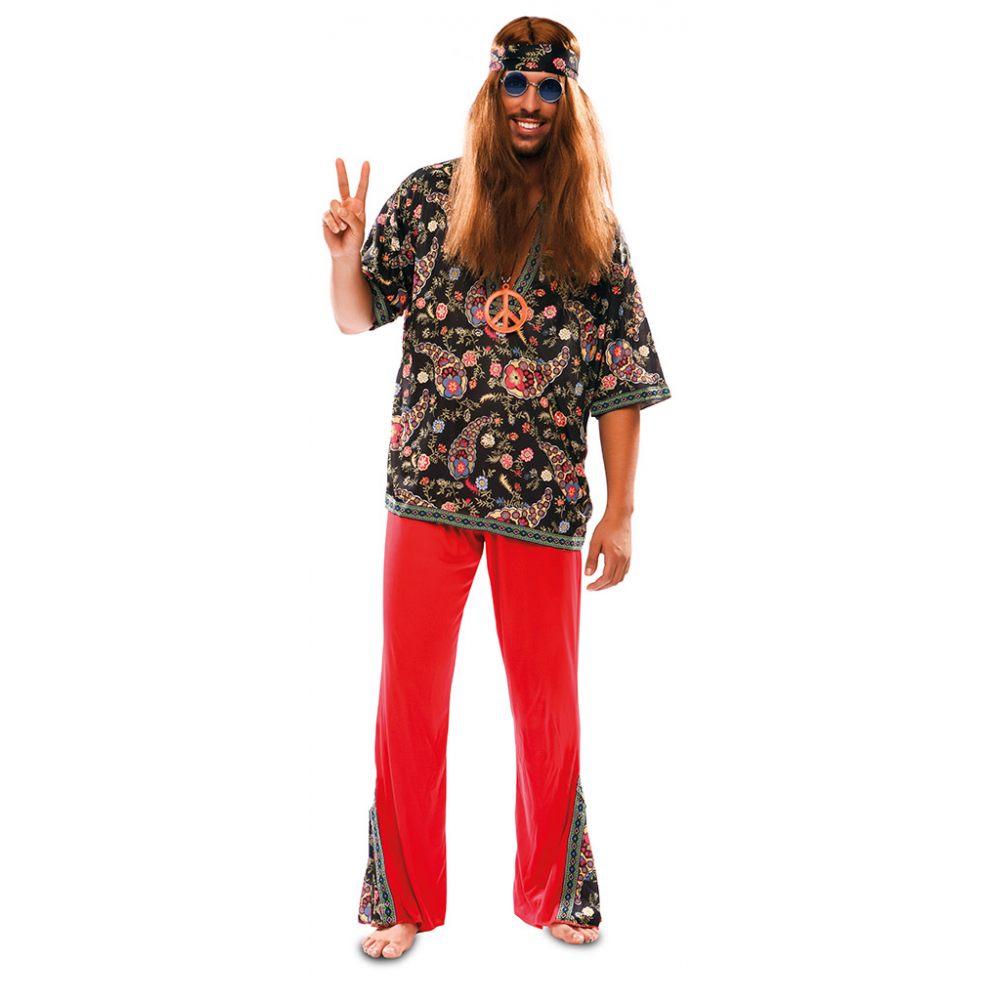 Kostuum Hippie Heren Mt.M/L