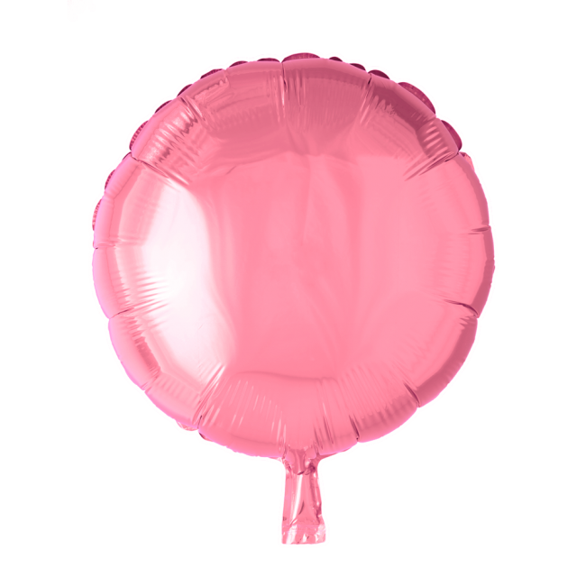 Folieballon Rond Uni Licht Roze 46cm