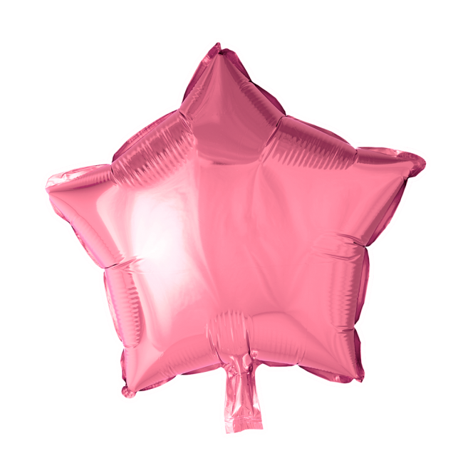 Folieballon Ster Uni Licht Roze 46cm