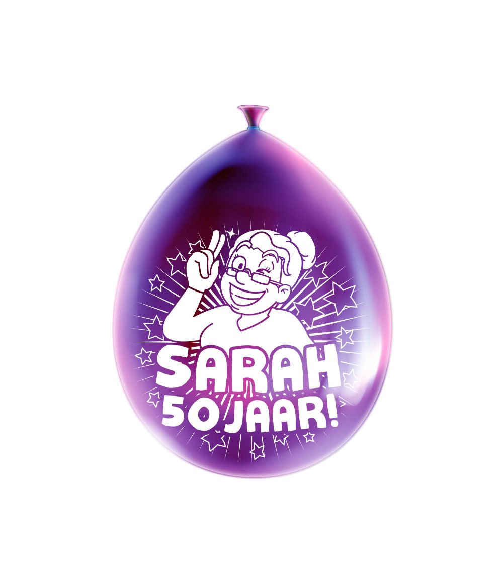 8st Ballonnen Sarah! 50 Jaar! 12"