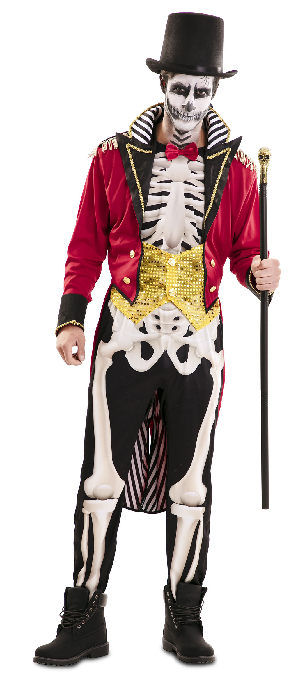 Kostuum Circusartiest Skelet Heren Mt.M/L