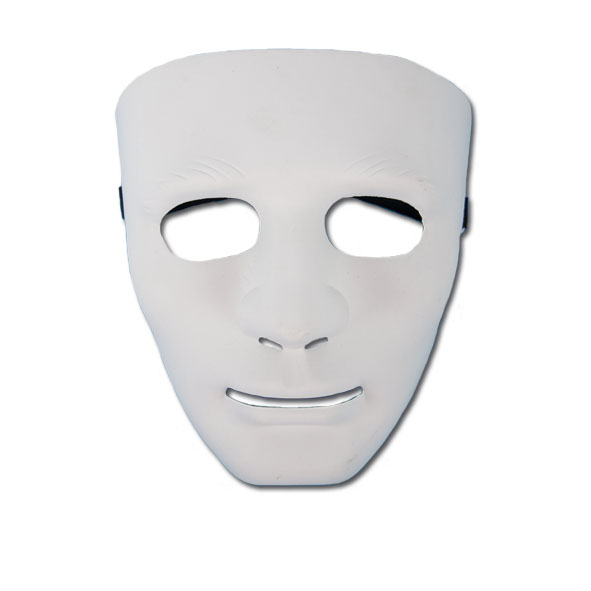 Plastic Masker Wit Man