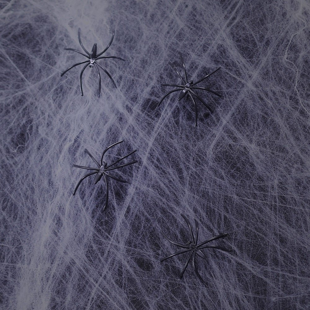 Spinnenweb Grijs met 12 Spinnen Brandv.