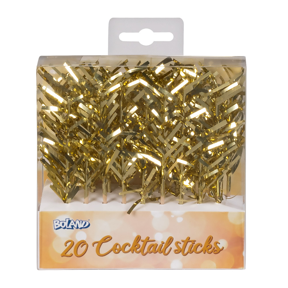 20st Coctailprikkers Metallic Goud 10cm
