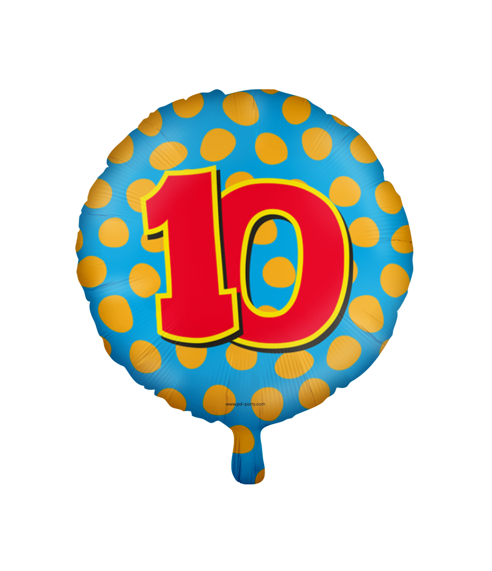 Folieballon Happy 10 Jaar 46cm