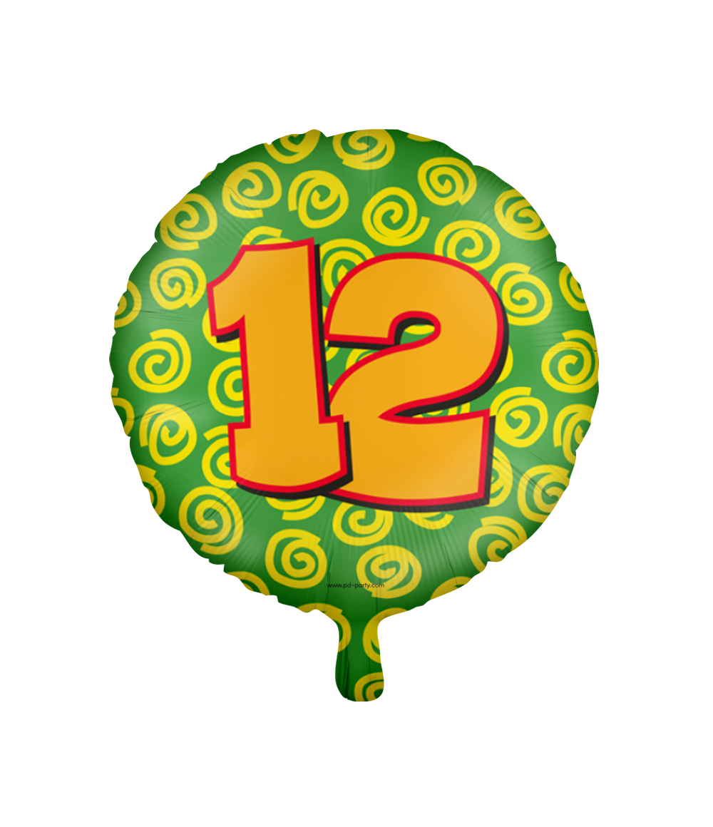 Folieballon Happy 12 Jaar 46cm