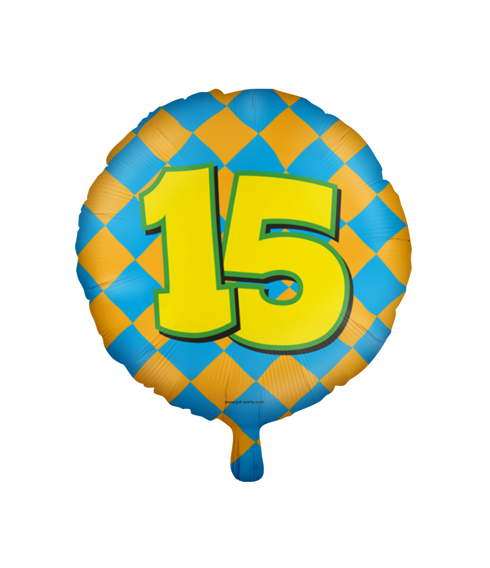 Folieballon Happy 15 Jaar 46cm
