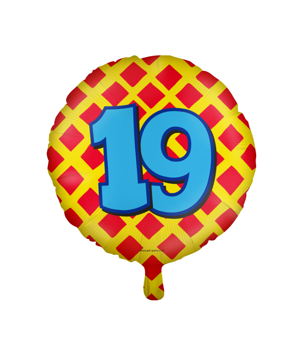 Folieballon Happy 19 Jaar 46cm