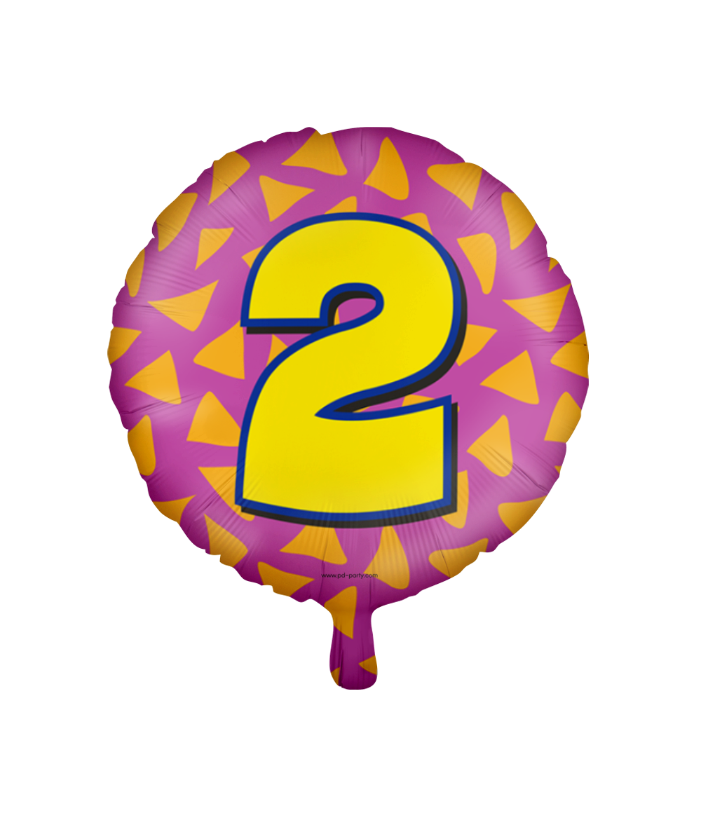 Folieballon Happy 2 Jaar 46cm