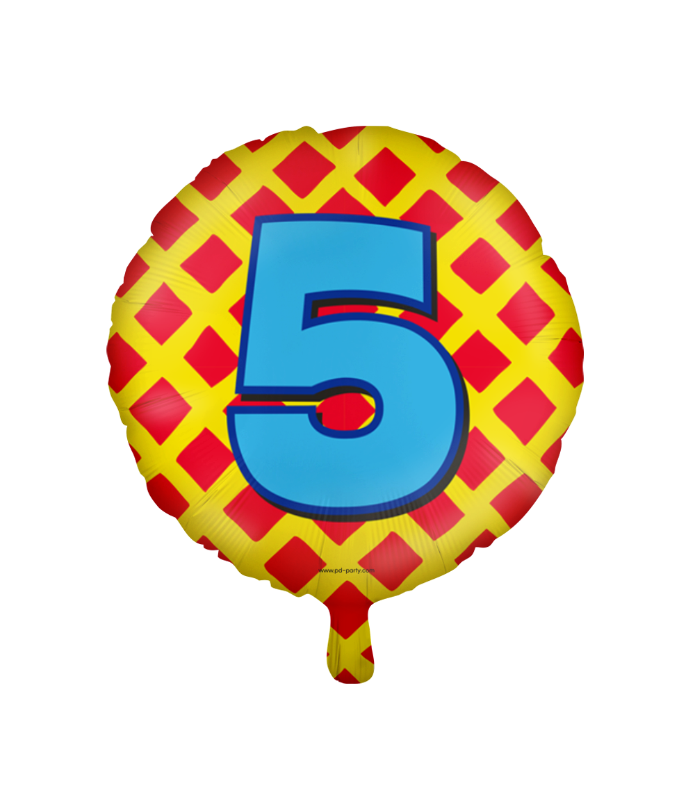Folieballon Happy 5 Jaar 46cm