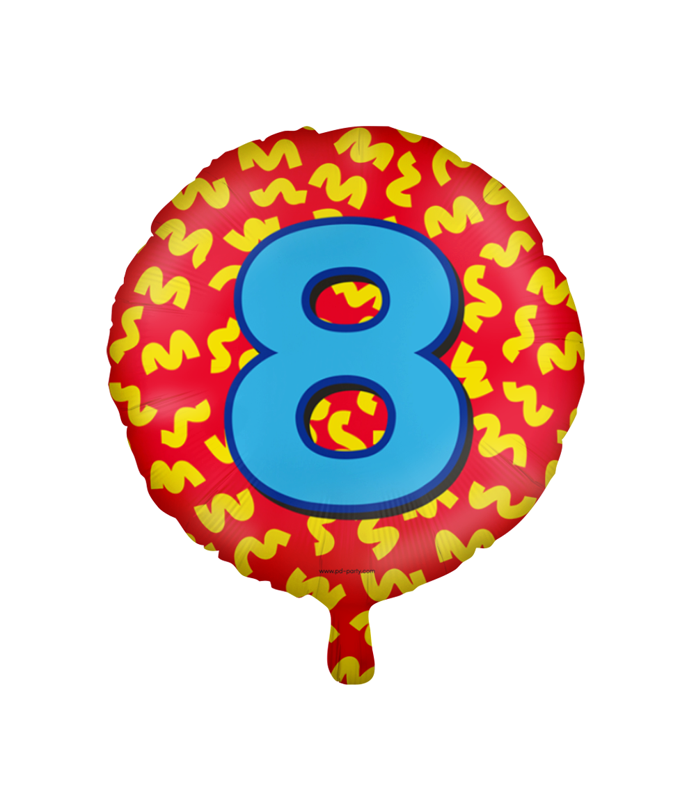 Folieballon Happy 8 Jaar 46cm