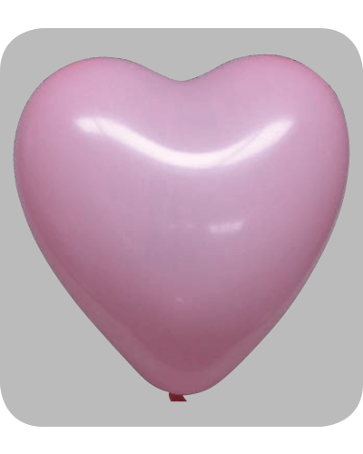 5st Hart Ballonnen Roze 15" (groot)