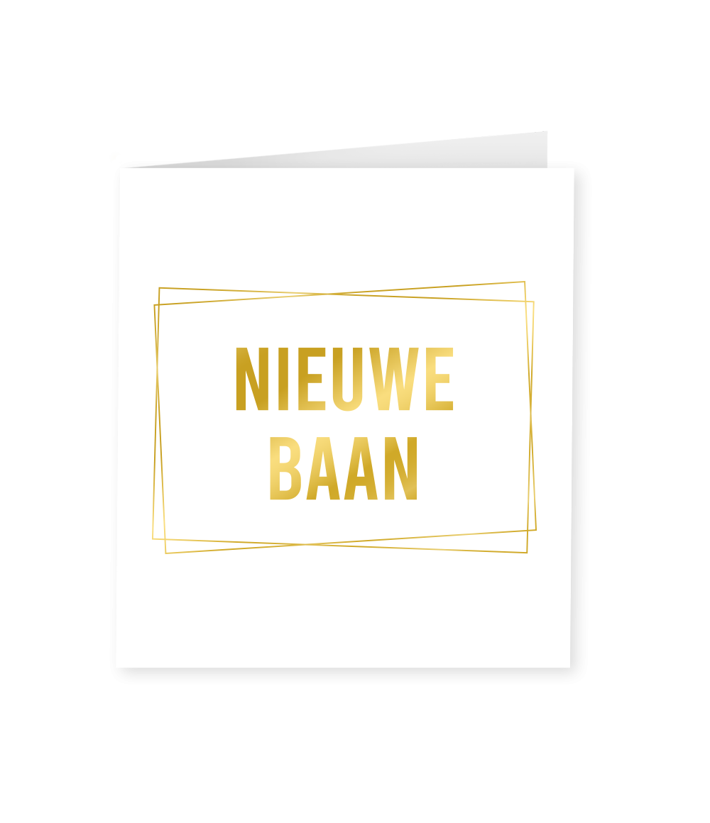 Wenskaart Gold/White Nieuwe Baan