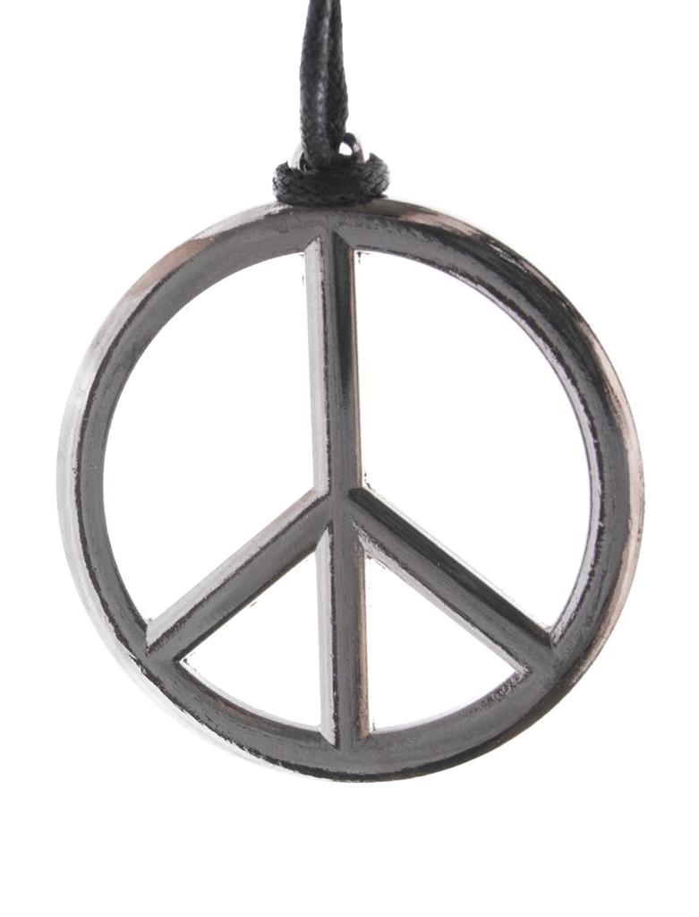 Hippie/Peace Ketting Zilver