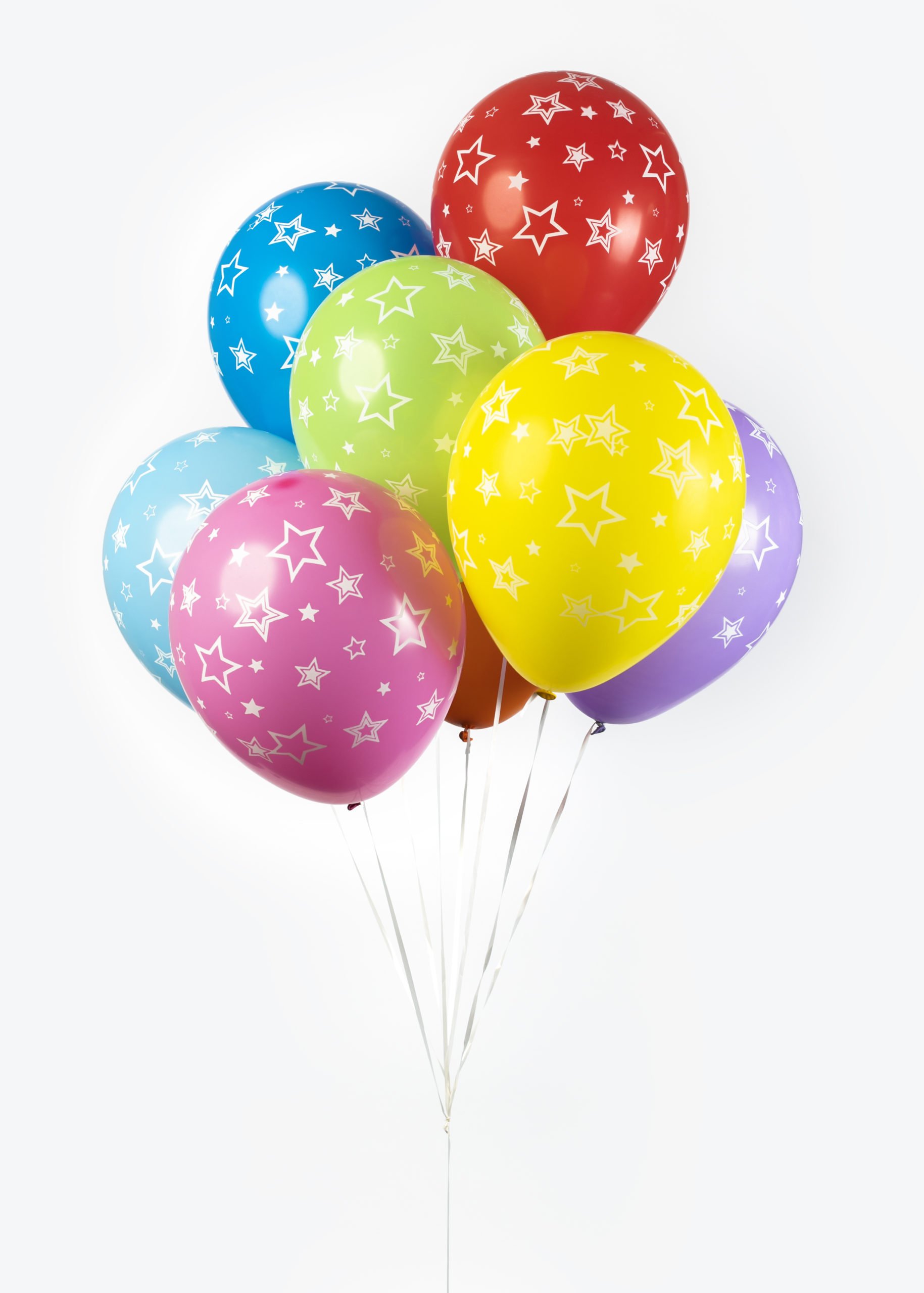 8st Helium Ballonnen Assorti Sterren 12"