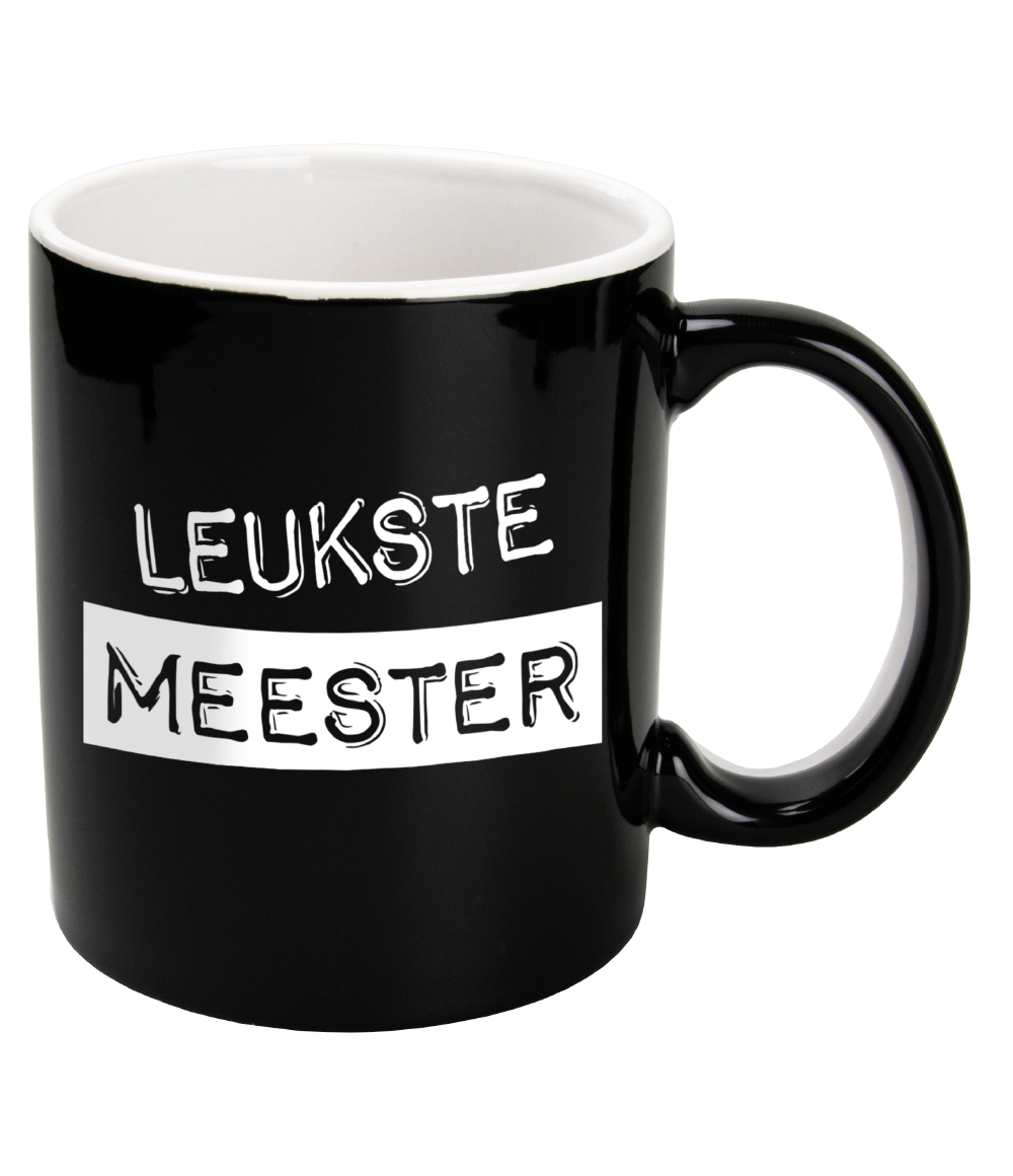 Mok Black&White "Leukste Meester"