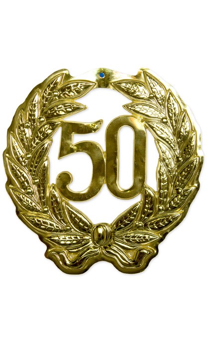 Jubileum Krans '50' Goud 40cm