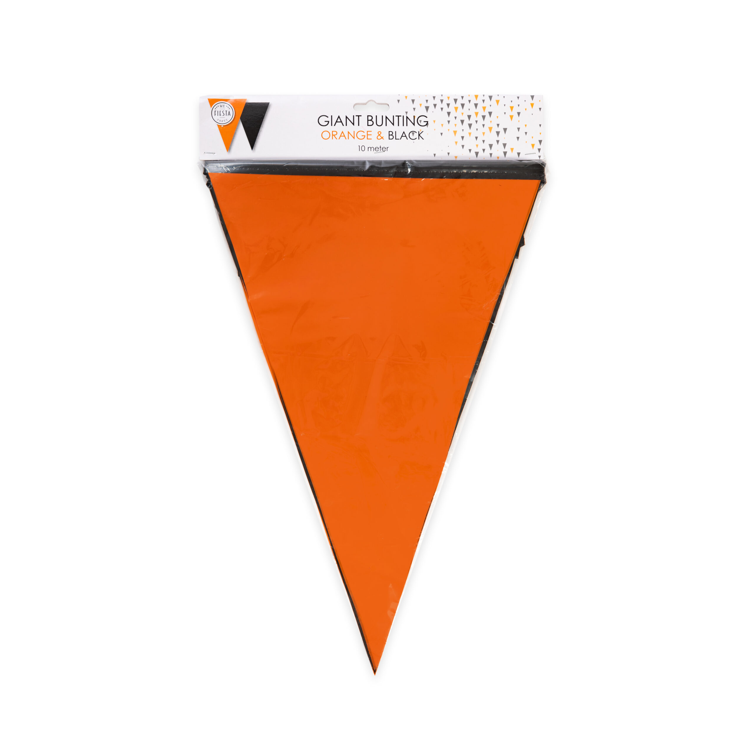 10m Maxi Vlaggenlijn Uni Zwart/Oranje