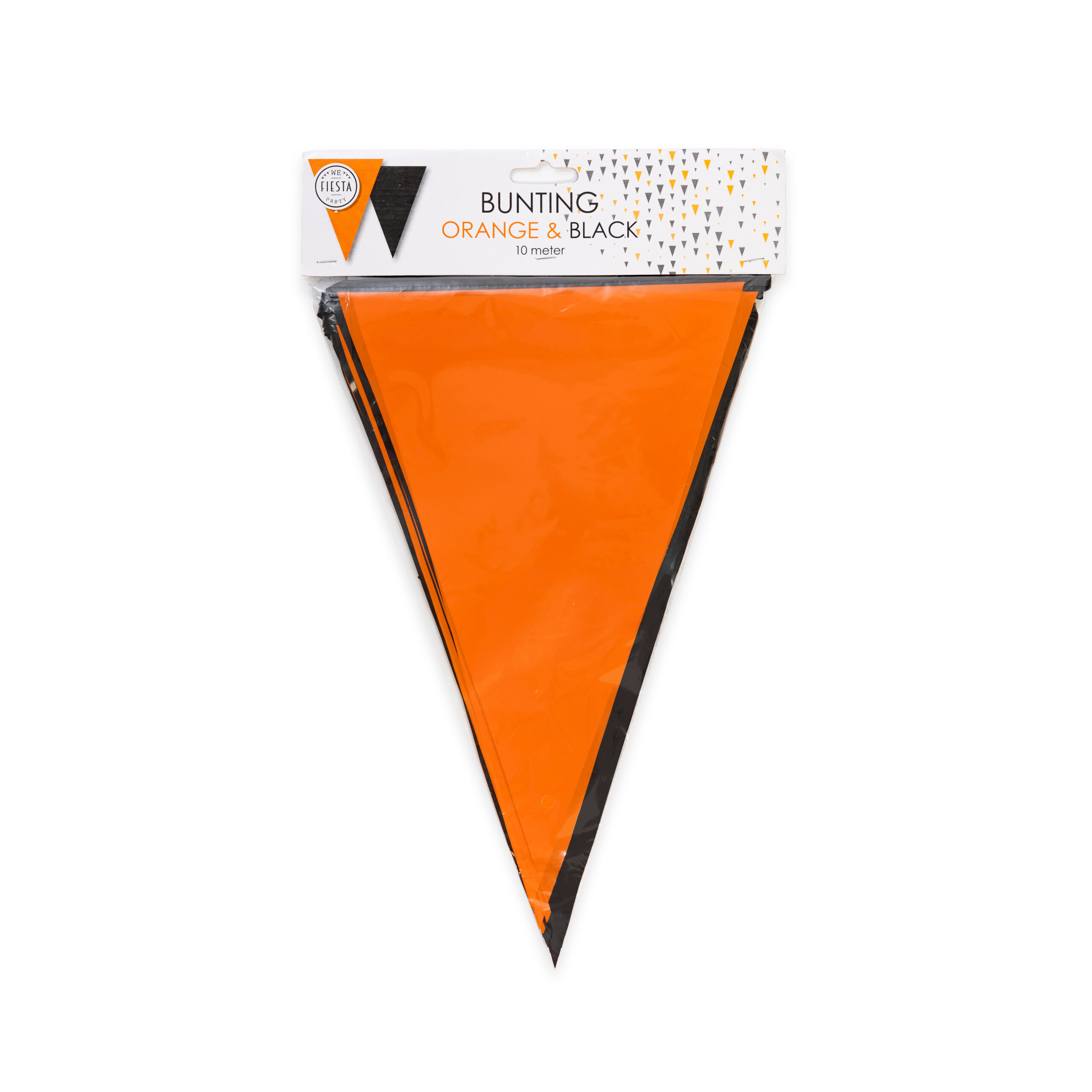 10m Vlaggenlijn Uni Zwart/Oranje