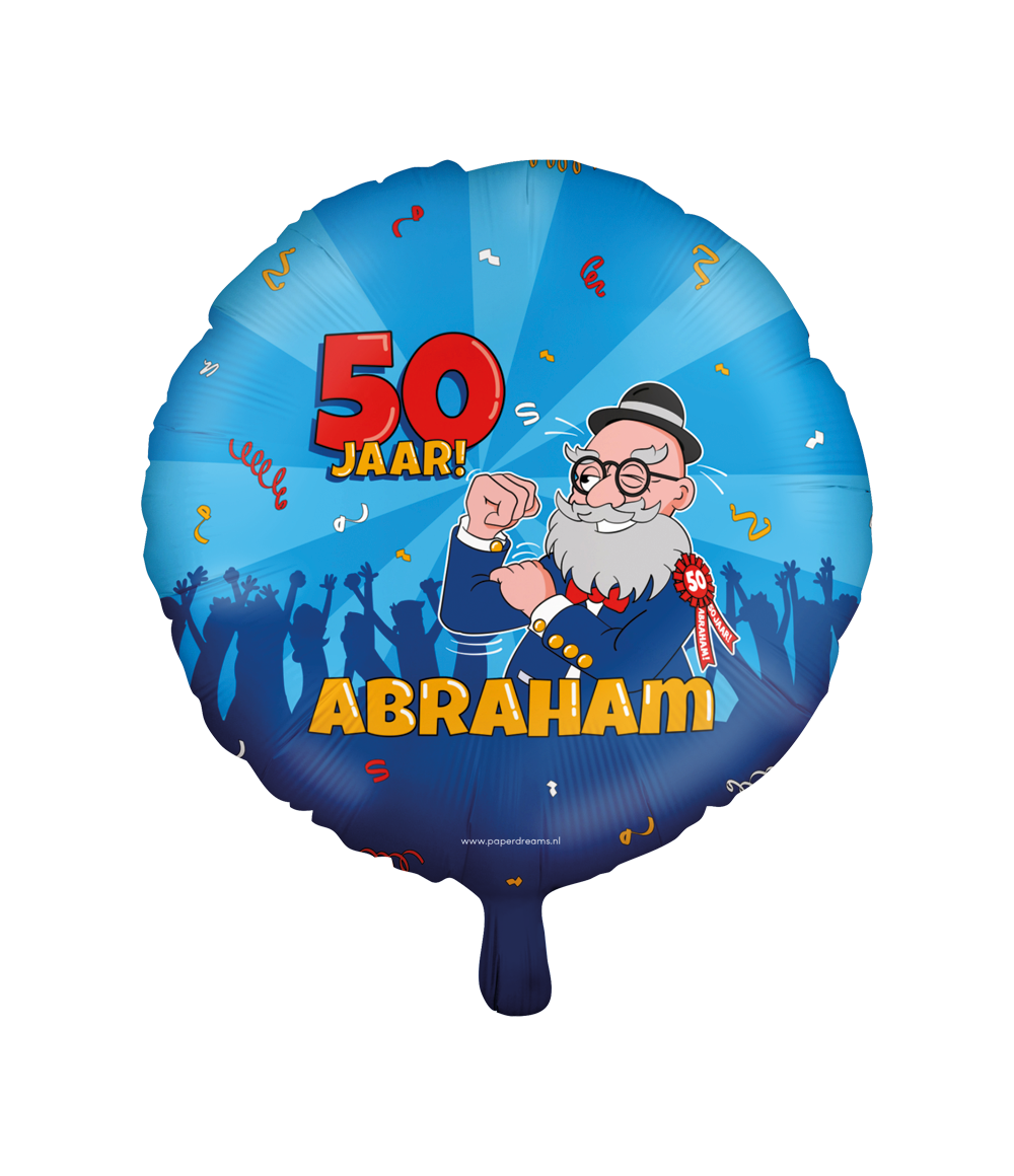 Folieballon Cartoon 50 Jaar! Abraham 46cm