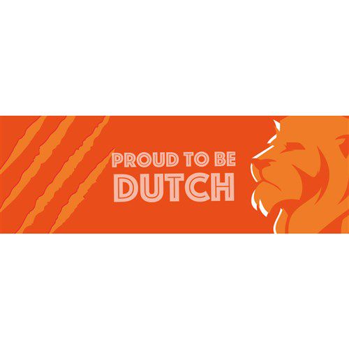 Banner Proud to be Dutch Leeuw 74x220cm