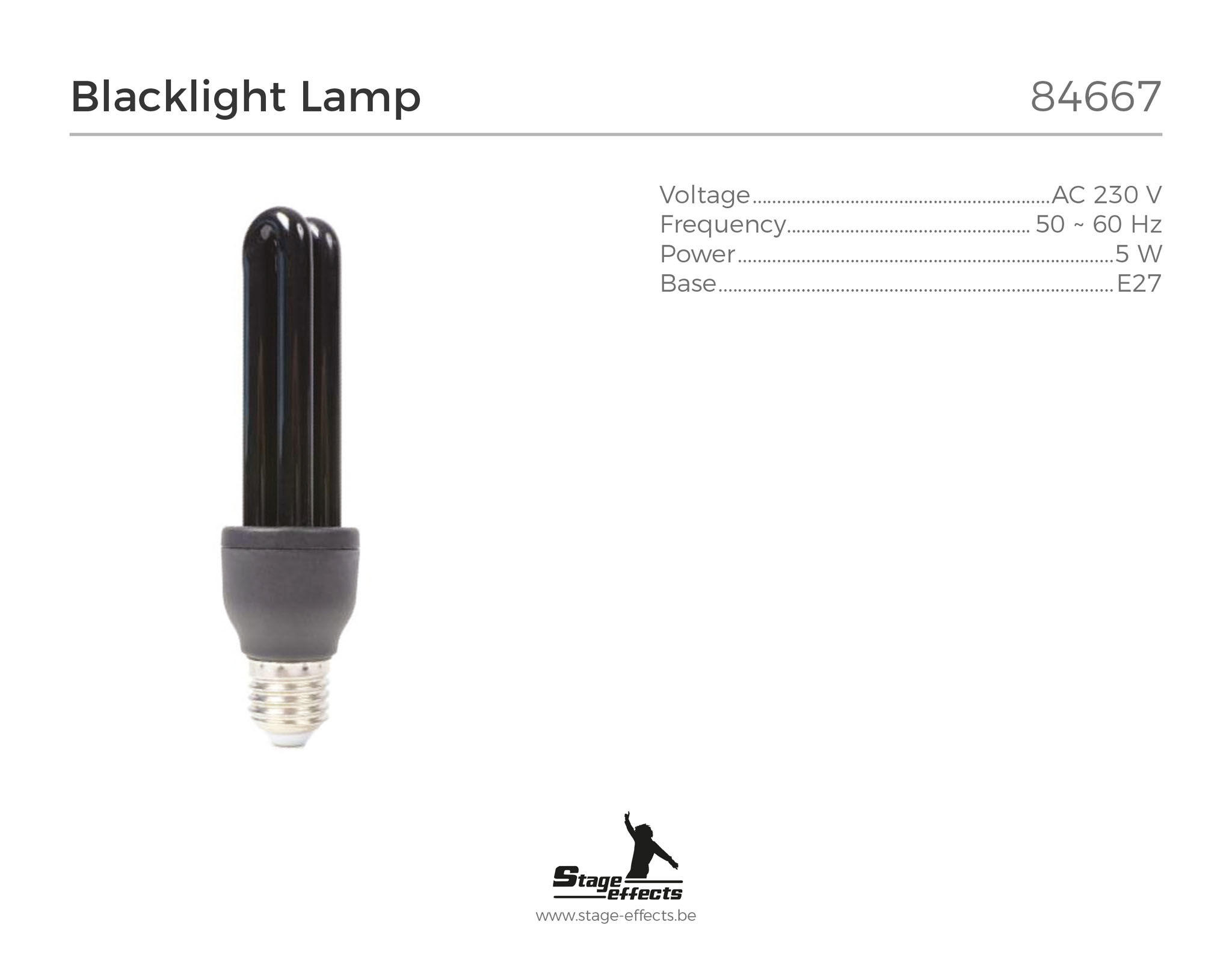 Blacklight Lampenbolletje E27