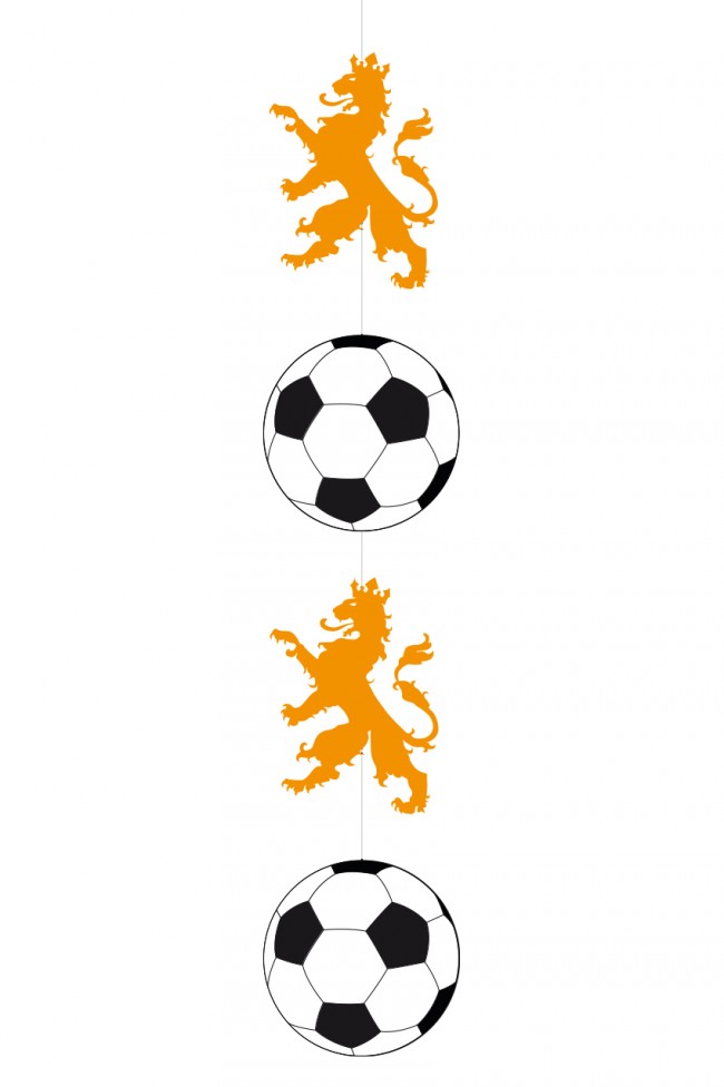 Hangdecoratie Voetbal en Leeuw Cartoon