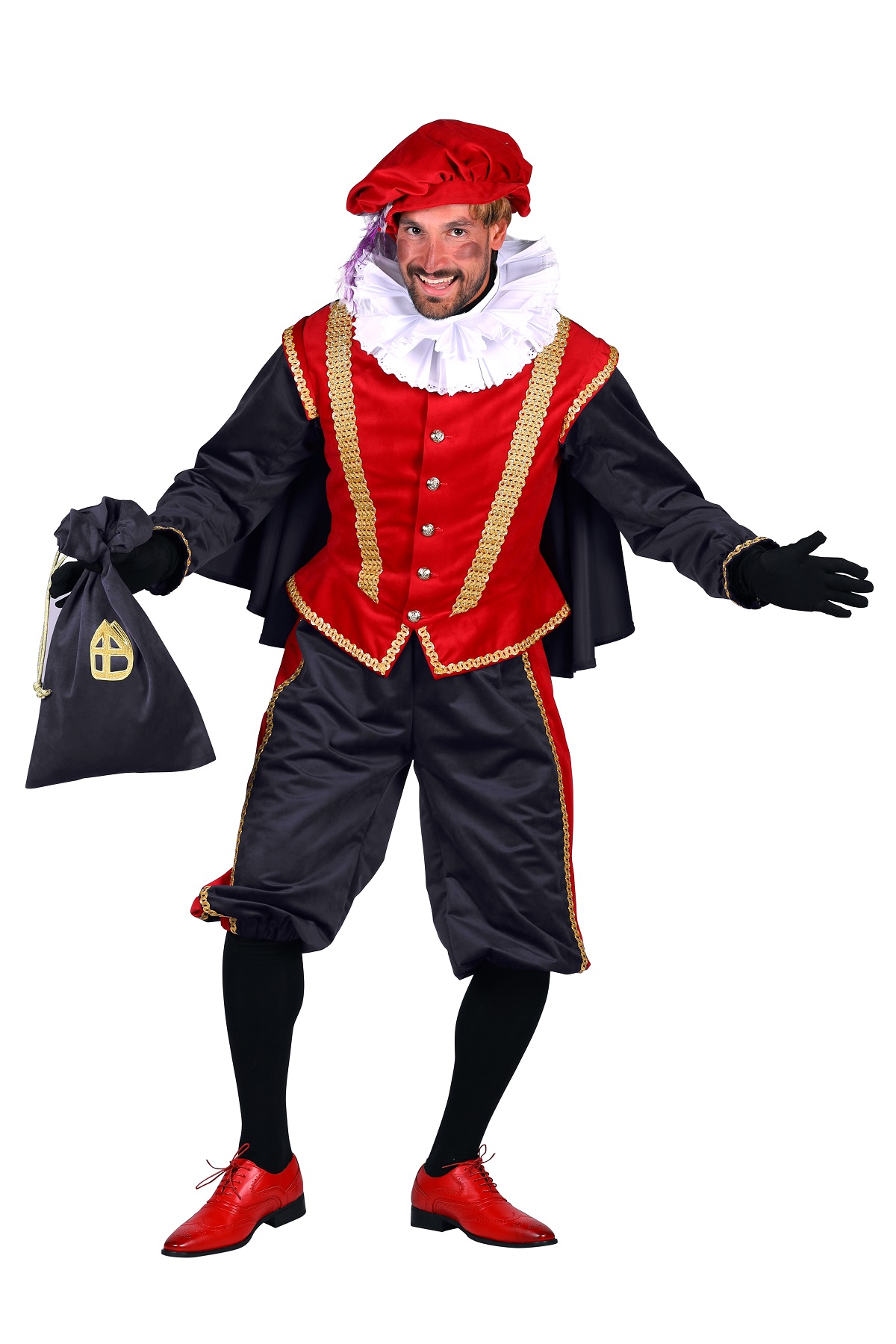 Kostuum Piet Amsterdam Rood-Zwart