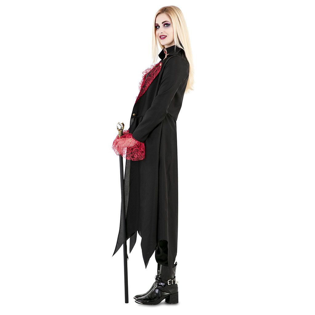 Kostuum Vampier Zwart Dames Mt.M/L