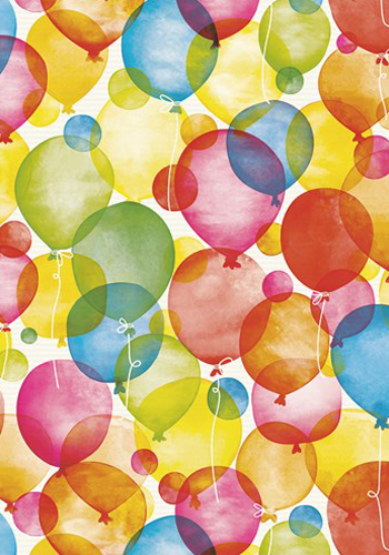 Cadeaupapier Gekleurd Ballonnen