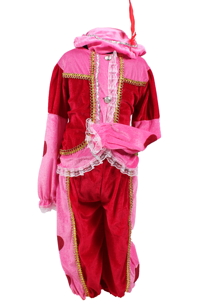 Kostuum Piet Olivenza Meisje Roze/Rood